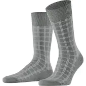 Falke Modern Tailor Herren Socken, 39-42, Grau, Kariert, Baumwolle