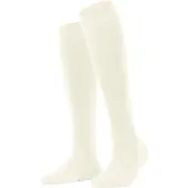 Falke Softmerino Damen Kniestrümpfe, 35-36, Weiß, Uni, Schurwolle