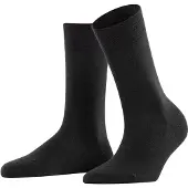 Falke Sensitive Berlin Damen Socken, 35-38, Schwarz, Uni, Schurwolle