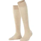 Falke Sensitive Berlin Damen Kniestrümpfe, 39-42, Beige, Uni, Schurwolle