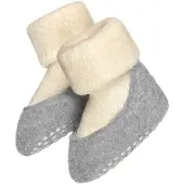 Falke Baby Cosyshoe Babys Hausschuhe, 15-16, Weiß, Uni, Schurwolle