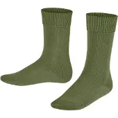 Falke Comfort Wool Kinder Socken, 19-22, Grün, Uni, Schurwolle