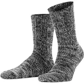Falke Brooklyn Herren Bootsocken, 47-50, Schwarz, Struktur, Baumwolle