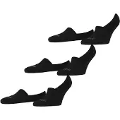 Falke Step High Cut 3-Pack Herren Füßlinge, 47-50, Schwarz, Uni, Baumwolle