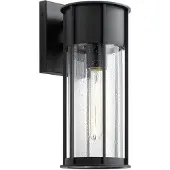 Kichler Außen-Hängeleuchte Camillo, schwarz, Aluminium, Glas, E27