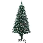 vidaXL Künstlicher Weihnachtsbaum mit 300 LEDs mit Ständer Grün 180 cm