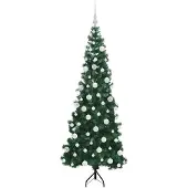 vidaXL Eckiger künstlicher Weihnachtsbaum Grün 180 cm PVC und Metall