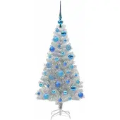 vidaXL Weihnachtsbaum Silber 120 cm PET