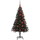 vidaXL Weihnachtsbaum Schwarz 120 cm PVC