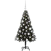 vidaXL Weihnachtsbaum Schwarz 120 cm PVC