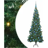 vidaXL Eckiger künstlicher Weihnachtsbaum Grün 180 cm PVC und Metall