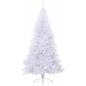 vidaXL Künstlicher Weihnachtsbaum Weiß 240 cm PVC und Stahl