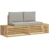 vidaXL 2 stk. Outdoor-Sofagarnitur Weiß