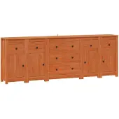 vidaXL Sideboard 5 stk. Wachsbraun 226 x 35 x 80 cm