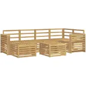 vidaXL Outdoor-Sofagarnitur 7 stk. Weiß Polyester
