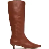 Ralph Lauren für Damen. 802P15725002 Hohe Francesca-Stiefel aus braunem Kalbsleder (37), 3 bis 5 cm, Reißverschluss, Lässig