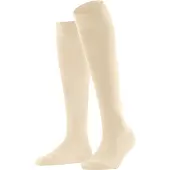 Falke Vitalizer Damen Kniestrümpfe, 37-38, Beige, Uni, Baumwolle