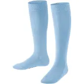 Falke Family Kinder Kniestrümpfe, 39-42, Blau, Uni, Baumwolle