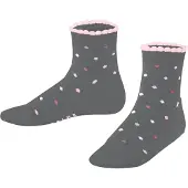 Falke Multidot Kinder Kurzsocken, 19-22, Grau, Punkte, Baumwolle