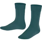 Falke Comfort Wool Kinder Socken, 23-26, Grün, Uni, Schurwolle
