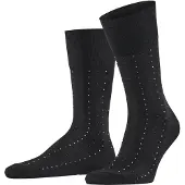 Falke Tiago Dotted Line Herren Socken, 41-42, Schwarz, Punkte, Baumwolle