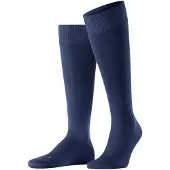 Falke Energizing Cotton Herren Kniestrümpfe, 43-44, Blau, Uni, Baumwolle