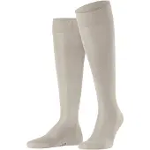 Falke Tiago Herren Kniestrümpfe, 39-40, Beige, Uni, Baumwolle