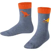 Falke Dinosaurs Kinder Socken, 39-42, Blau, Tier, Baumwolle
