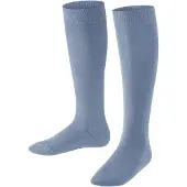 Falke Family Kinder Kniestrümpfe, 39-42, Blau, Uni, Baumwolle