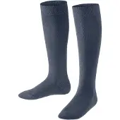 Falke Family Kinder Kniestrümpfe, 23-26, Blau, Uni, Baumwolle