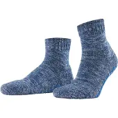 Falke Cotton Grip Herren Haussocken, 43-46, Blau, Struktur, Baumwolle