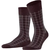 Falke Modern Tailor Herren Socken, 39-42, Rot, Kariert, Baumwolle