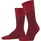 Falke Airport Herringstripe Herren Socken, 39-42, Rot, AnderesMuster, Schurwolle