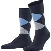 Falke Sensitive Argyle Herren Socken, 39-42, Blau, Argyle,Mehrfarbig,Geometrisch, Baumwolle