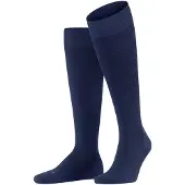 Falke Energizing Wool Herren Kniestrümpfe, 47-48, Blau, Uni, Schurwolle