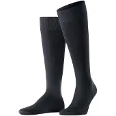 Falke Energizing Cotton Herren Kniestrümpfe, 43-44, Blau, Uni, Baumwolle