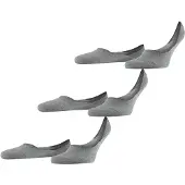 Falke Step Medium Cut 3-Pack Herren Füßlinge, 39-40, Grau, Uni, Baumwolle