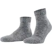 Falke Cotton Grip Herren Haussocken, 43-46, Grau, Struktur, Baumwolle