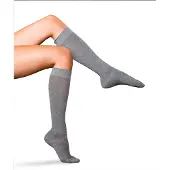 Falke Kniestrümpfe "No. 1 Finest Cashmere", Damen, Gr. 37-38, grau (light graumeliert (3390)), Obermaterial: 85% Kaschmir WS. 15% Polyamid PA., glatt, Socken Kniestrümpfe
