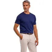 Falke Ultrafine Merino Herren T-Shirt, XL, Blau, Uni, Schurwolle
