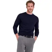 Falke Pure Merino Wool Herren Pullover, 4XL, Blau, Schurwolle