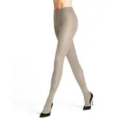 Falke Family Damen Strumpfhose, 42-44, Beige, Uni, Baumwolle