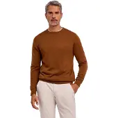 Falke Pure Merino Wool Herren Pullover, XL, Braun, Schurwolle
