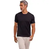 Falke Ultrafine Merino Herren T-Shirt, L, Schwarz, Uni, Schurwolle