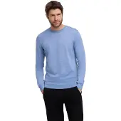 Falke Pure Merino Wool Herren Pullover, XXL, Blau, Schurwolle