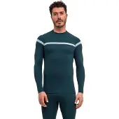 Falke Herren Langarmshirt Warm, M, Grün, Uni