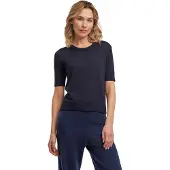 Falke Pure Merino Wool Damen Pullover, XS, Blau, Argyle,Streifen, Schurwolle