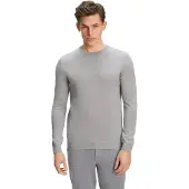 Falke Pure Merino Wool Herren Pullover, XL, Grau, Schurwolle