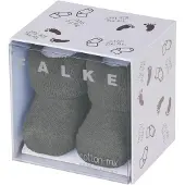 Falke Erstling Babys Socken, 62-68, Grau, Uni, Baumwolle