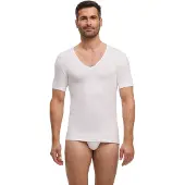 Falke Herren T-Shirt Daily Climate Control, S, Weiß, Uni, Baumwolle